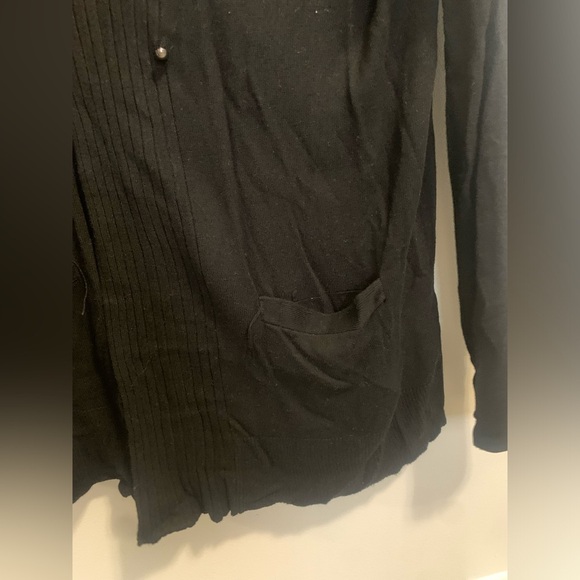 Reitmans Black Ribbed Knit Open Front Cardigan - XL/TG - Picture 7 of 10